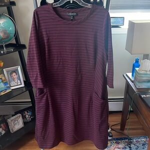 Maroon and Black - Lane Bryant Dress - 14/16